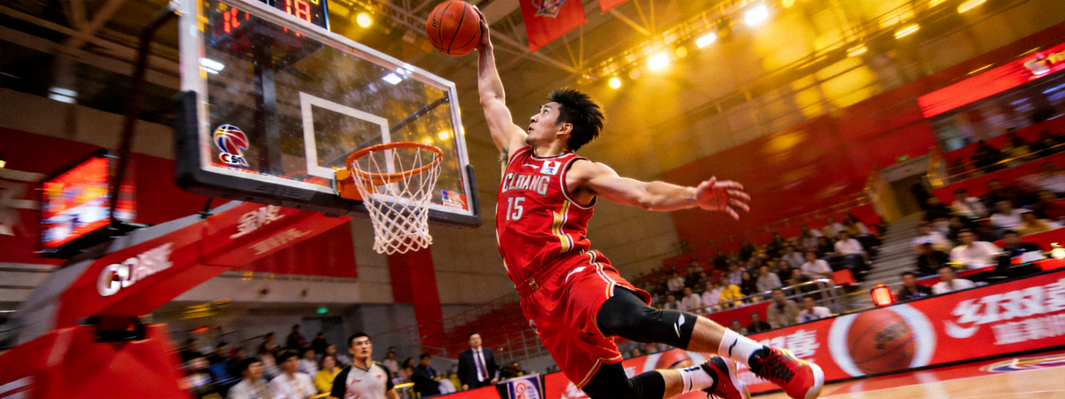 CBA联赛精彩比赛瞬间 - 国内球员完成精彩扣篮的瞬间